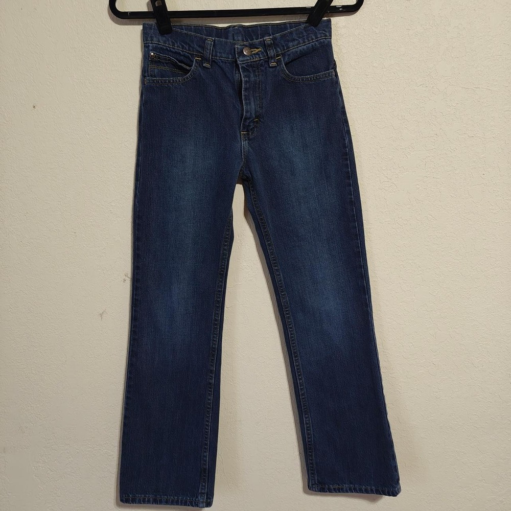 Wrangler Kids Slim Fit Blue Denim Jeans 6BRBWFN Size 14 Slim Medium Wash